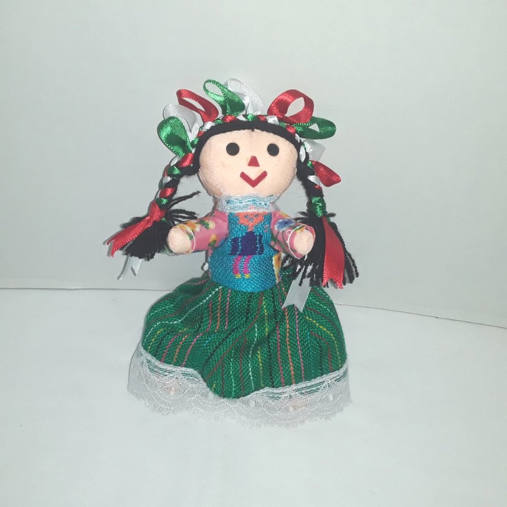 Authentic Handmade Mexican Rag Doll Lele Doll 6" Traditional Maria Doll Ornament